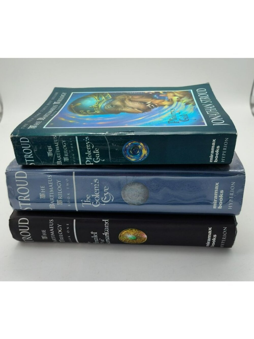 The Bartimaeus Trilogy by Jonathan Stroud 1 & 2 HC, 3 PB, Vol 2 Signed 1st Ed